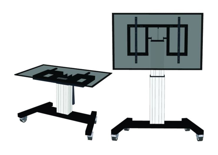 Neomounts Elektrische TV-vloerstandaard PLASMA-M2500T zilver