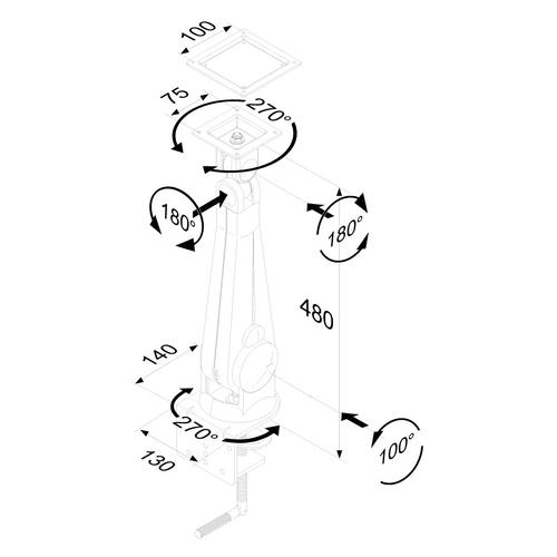 NewStar FPMA-D100 Soporte de escritorio de movimiento completo