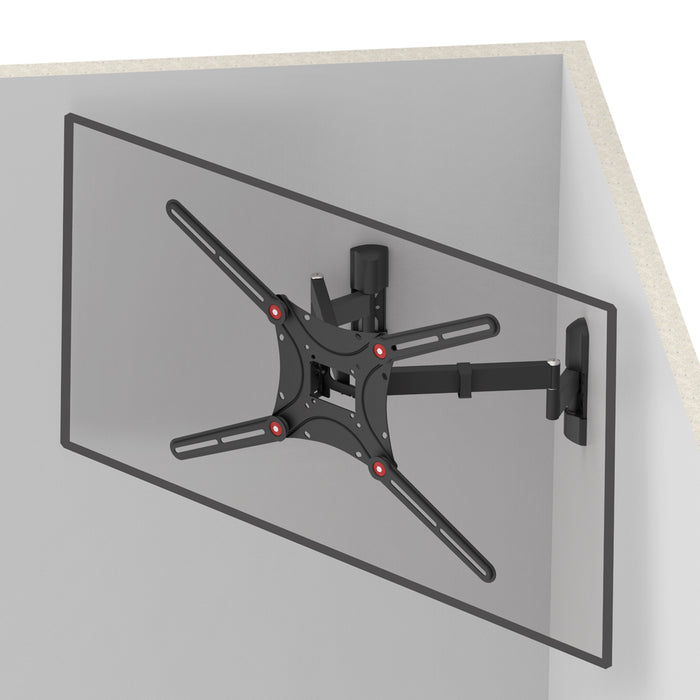 Soportes Barkan Soporte Firme para Televisor de Pared para Montaje en Esquina | Pantallas de 40 a 90 pulgadas | VESA 600x400
