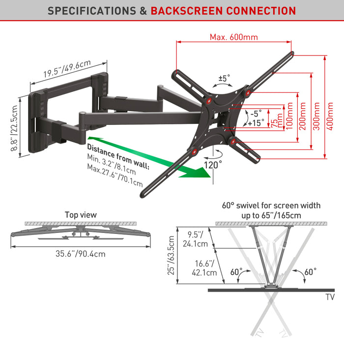 Stevige TV Beugel | 13"- 90" | Barkan Mounts