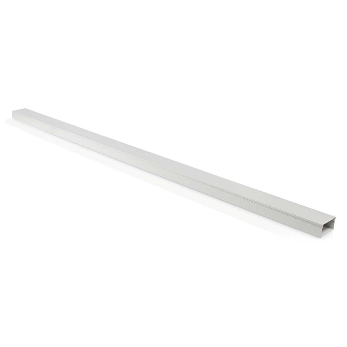 Canaleta para cables 110 cm x 6 cm Blanco Aluminio