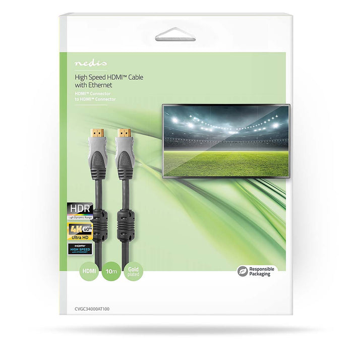 Cable HDMI de lujo de alta velocidad con Ethernet 10,0 metros