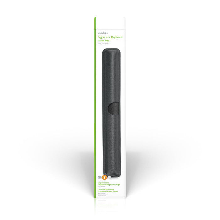 Ergonomische Polssteun voor Toetsenbord | Gel | 465 x 60 mm | Zwart
