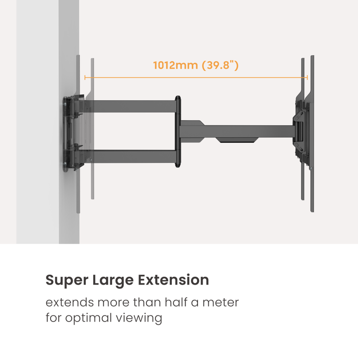 Soporte de Pared para TV Ultra Resistente hasta 140 pulgadas | Movimiento Completo | 125 kg | VESA 1200x900
