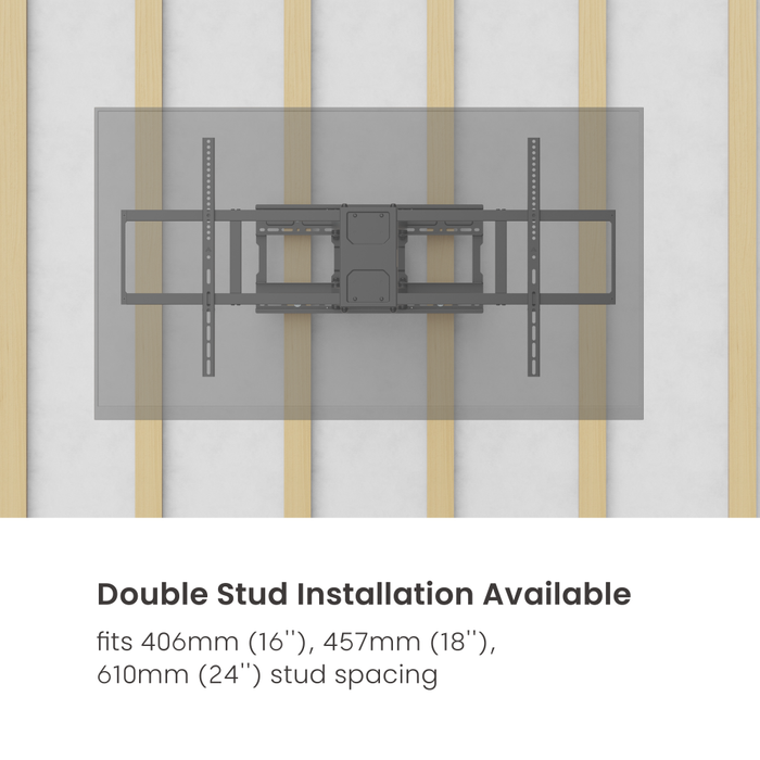 Soporte de Pared para TV Ultra Resistente hasta 140 pulgadas | Movimiento Completo | 125 kg | VESA 1200x900