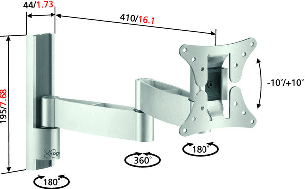 Soporte de pared Vogels VFW 426 para pantalla LCD/TFT