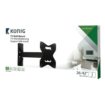 Soporte de pared para televisor de 2 vías para pantallas de hasta 42 pulgadas negro AGOTADO