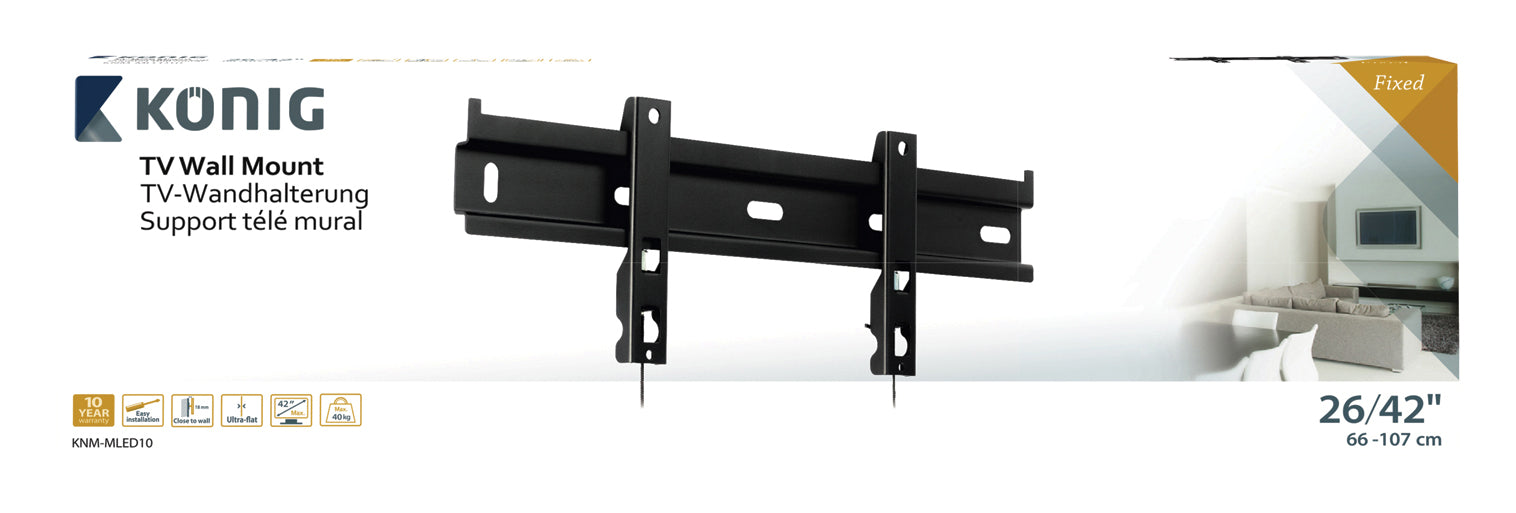 Soporte mural ultraplano 26-42"