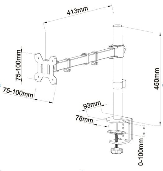 Soporte para monitor de escritorio de 13 a 27 pulgadas