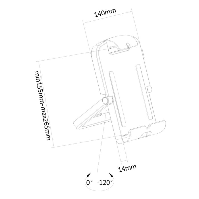 Soporte universal para tableta Neomounts TABLET-UN200blanco