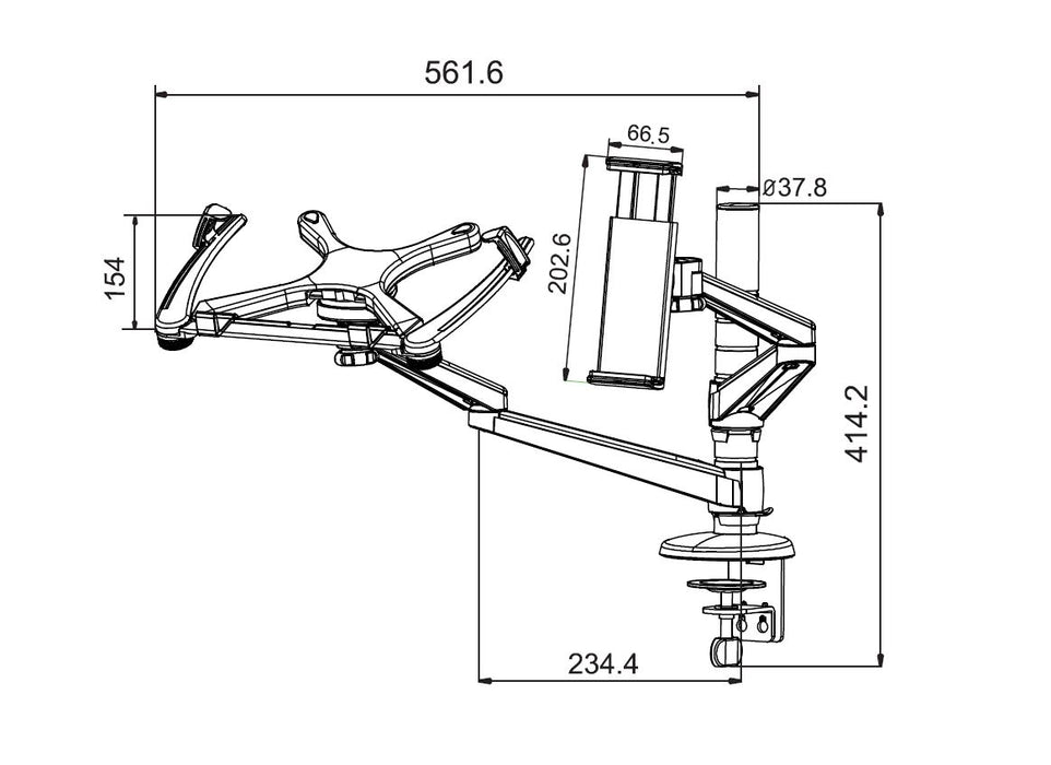 Neomounts SOPORTE DE ESCRITORIO NOTEBOOK-D300 para ordenador portátil y tableta
