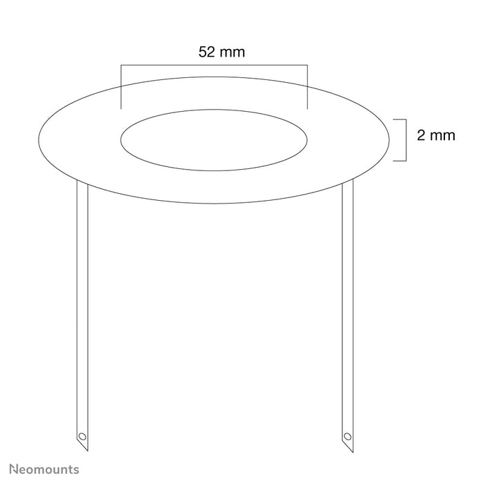 Neomounts FPMA-CRW5 is een witte afdekrozet voor de flatscreen plafondsteunen Neomounts FPMA-C100 & C100 zilver.