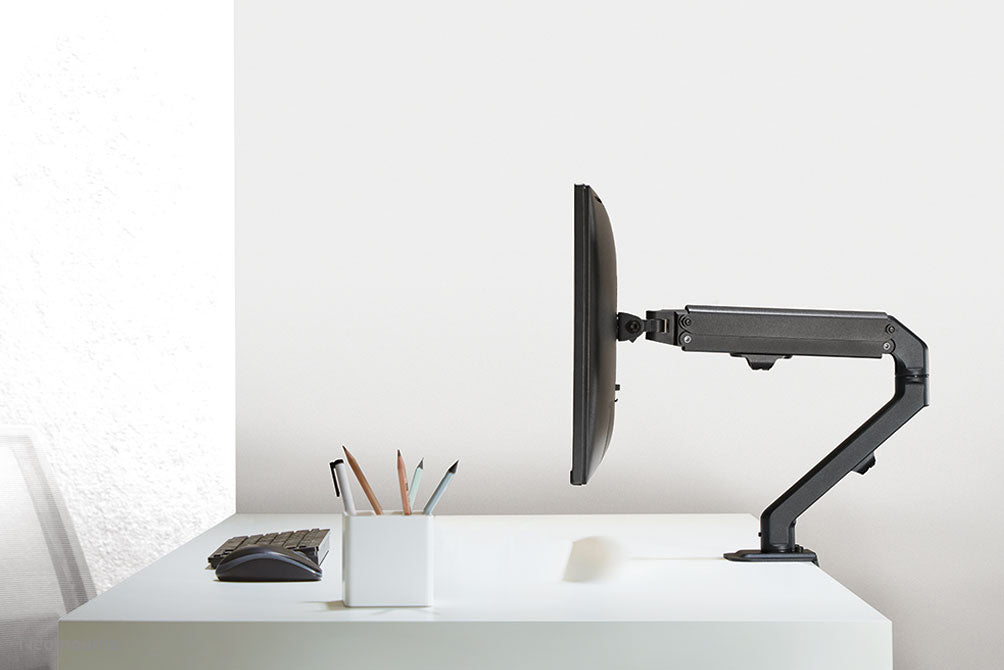Neomounts FPMA-D650 zwart is een full motion bureausteun voor schermen t/m 27 (69 cm).