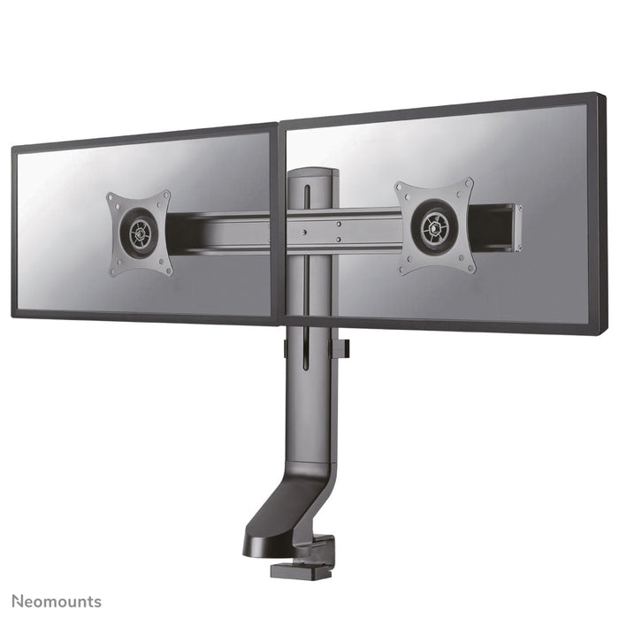 Neomounts FPMA-D860D negro es un soporte de escritorio para dos pantallas planas de hasta 27 pulgadas (69 cm).