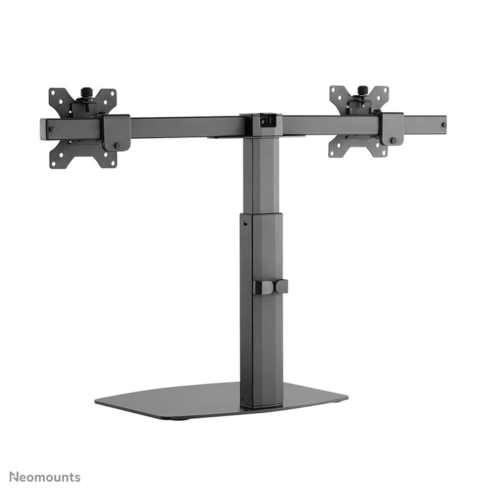 Neomounts FPMA-D865D zwart is een bureausteun voor twee flat screens t/m 27 inch (69 cm).