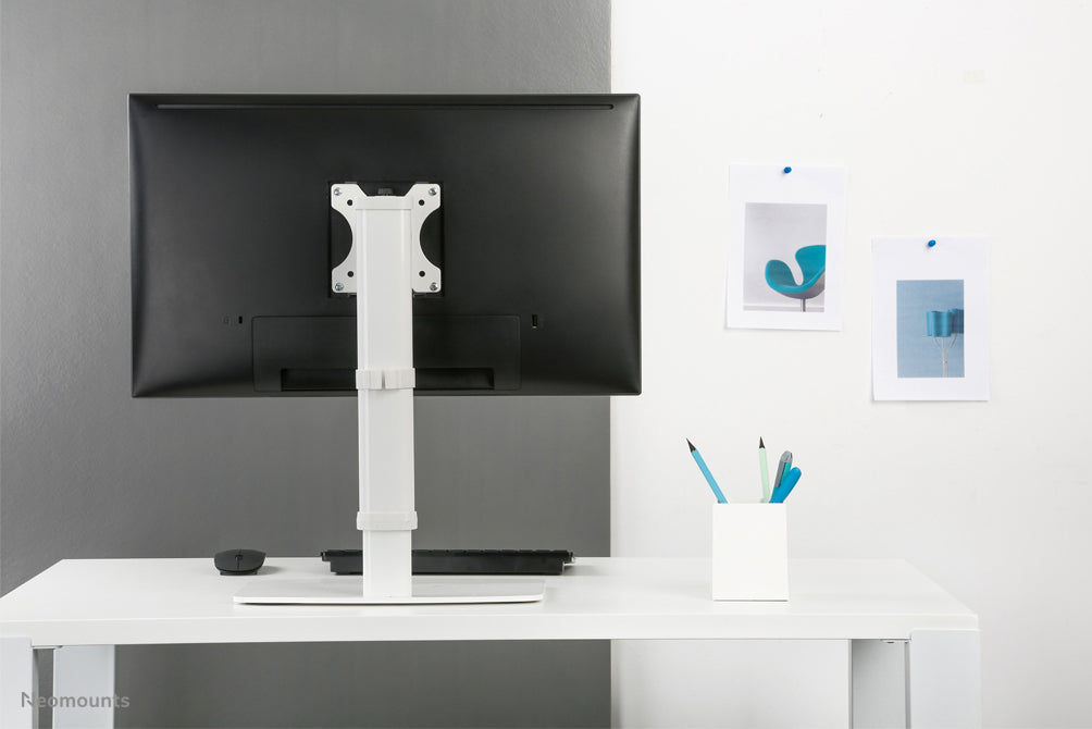 Neomounts FPMA-D890 blanco es un soporte de escritorio para pantallas planas de hasta 30 pulgadas (76 cm).