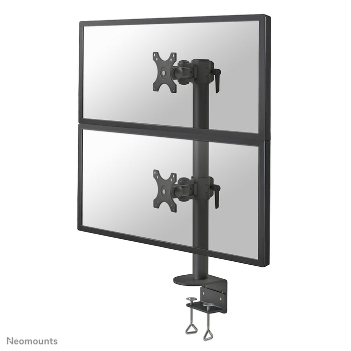Neomounts FPMA-D960DV zwartPLUS es un soporte de escritorio para dos pantallas curvas de hasta 49 pulgadas (124 cm) - Negro
