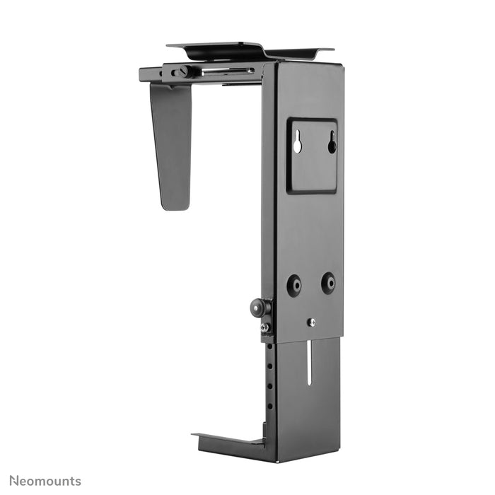 Neomounts NM-CPU100 zwart is een steun waarmee u een PC of thin client aan het bureau bevestigt.