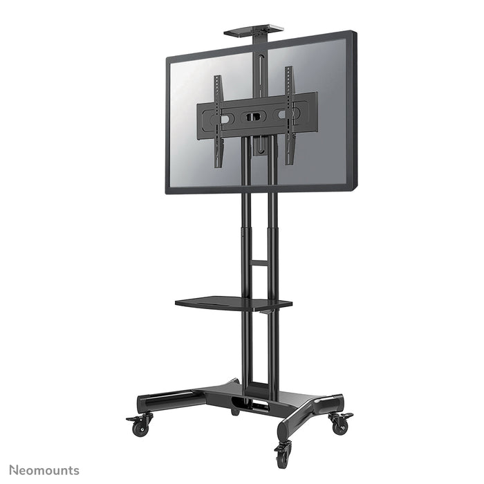 Neomounts NM-M1700 negro es un mueble móvil para pantallas planas de hasta 75 pulgadas (191 cm). Incluye plataforma para portátil - Negro