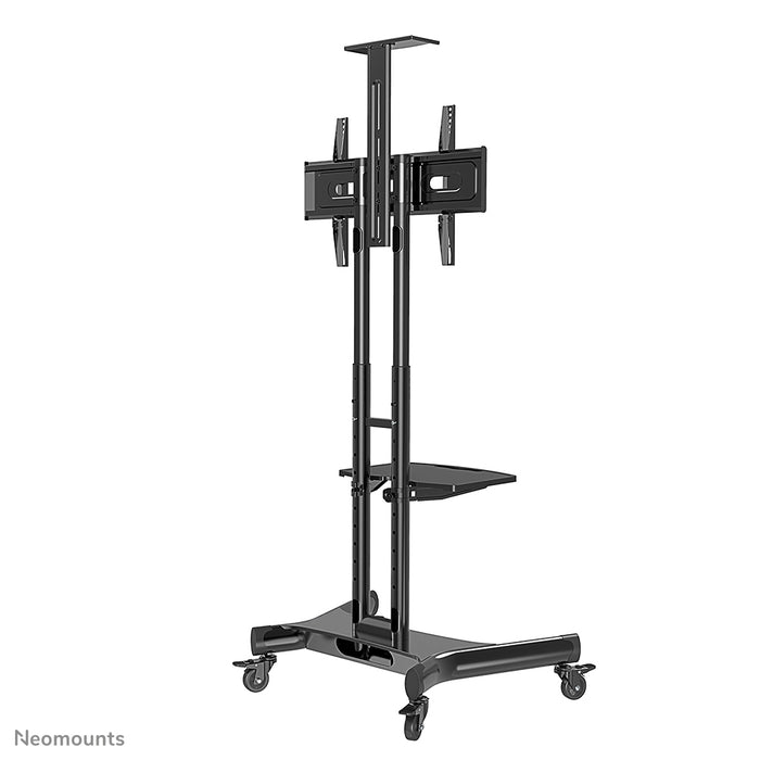 Neomounts NM-M1700 negro es un mueble móvil para pantallas planas de hasta 75 pulgadas (191 cm). Incluye plataforma para portátil - Negro