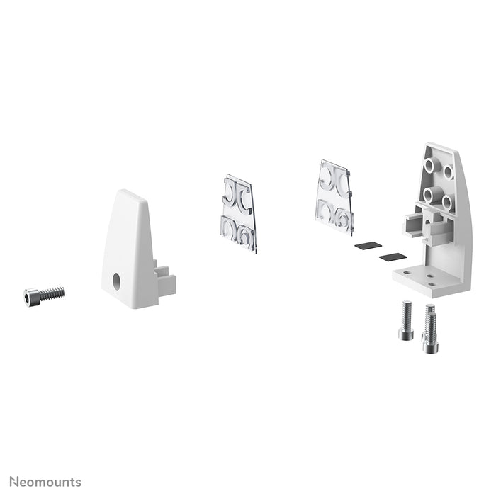 Juego de abrazaderas de escritorio Neomounts 8-25 mm - Blanco