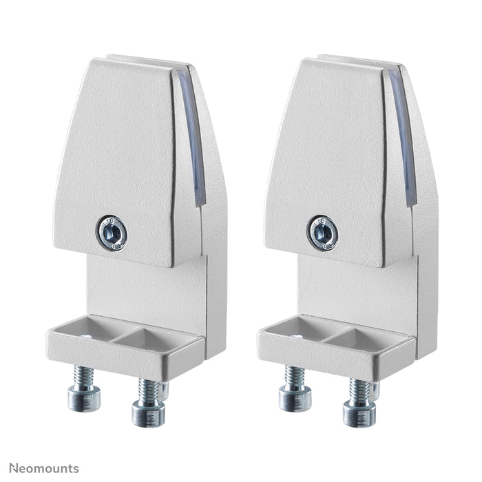 Juego de abrazaderas para escritorio Neomounts 25-40 mm - Blanco
