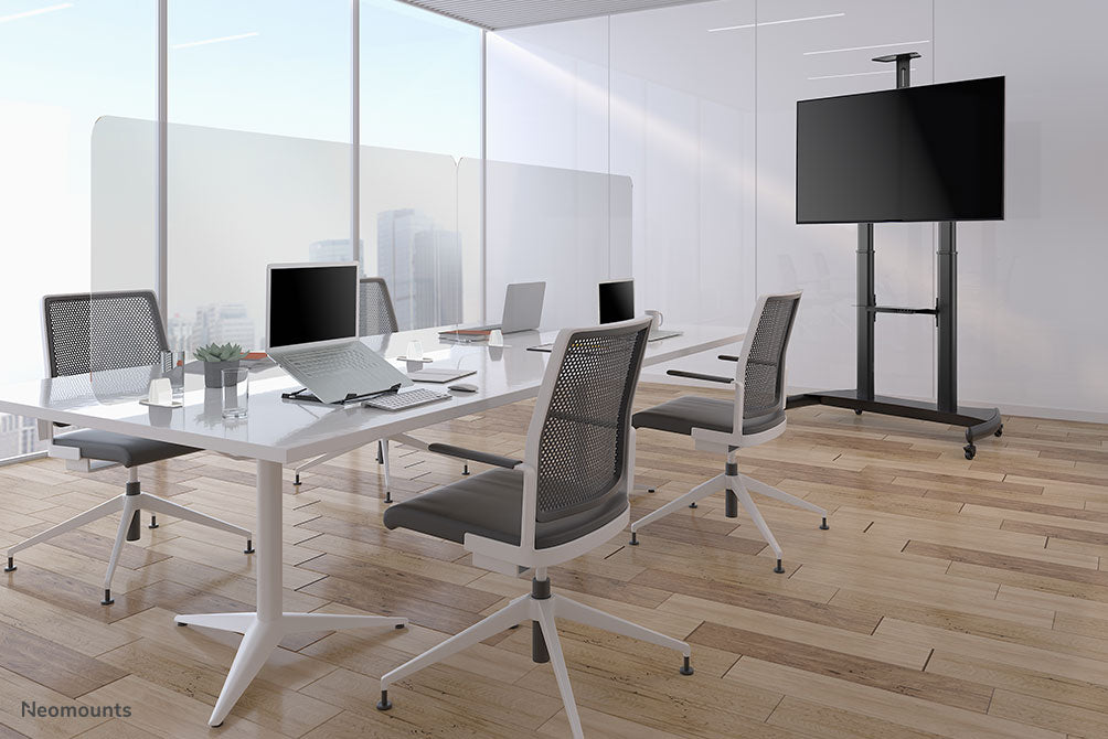 Juego de abrazaderas para escritorio Neomounts con base para mesa - Blanco