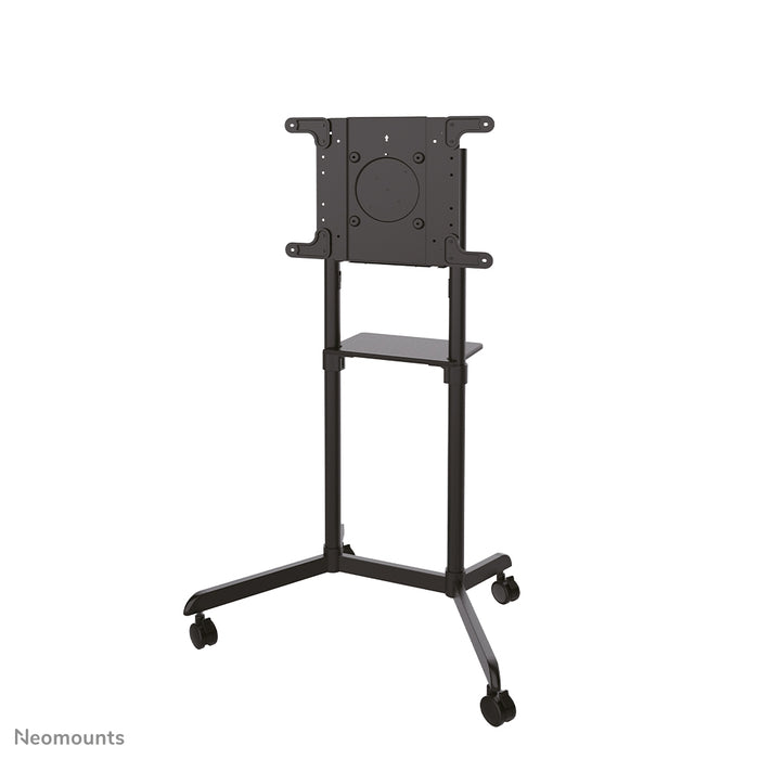 Neomounts NS-M1250 zwart is een verrijdbaar meubel voor flat screens t/m 70 inch (178 cm). Incl. laptop plateau - Zwart