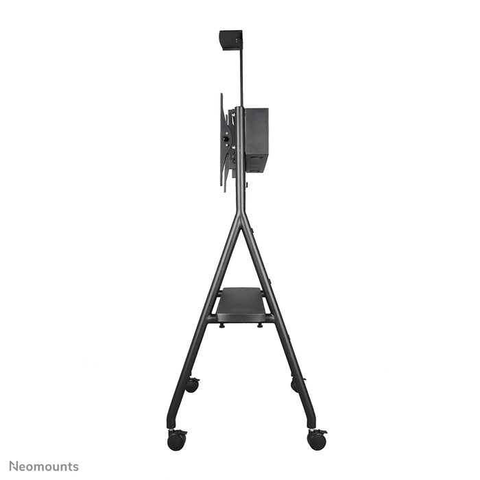 Neomounts NS-M1500black es un mueble móvil para pantallas planas de hasta 65 pulgadas (165 cm). Incluye plataforma para portátil - Negro