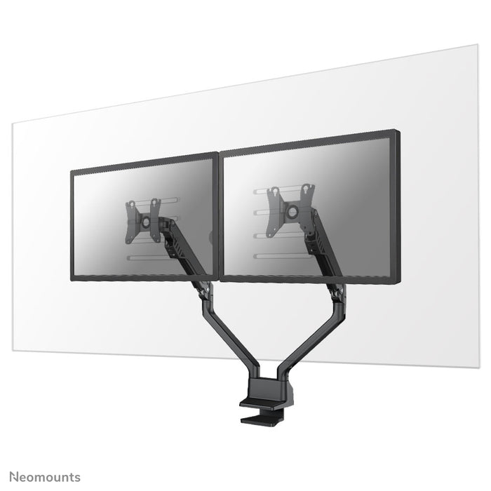 Neomounts NS-PLXPROTECT2 es una pantalla transparente para 2 pantallas planas y ofrece protección contra la distancia en el lugar de trabajo - Acrílico transparente, 100% reciclable | PLXPROTECT está registrado como patente de diseño de la UE |