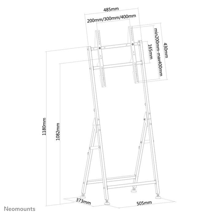 Neomounts PLASMA-M1000 es un mueble para pantallas LCD/LED/Plasma de hasta 55 pulgadas (140 cm), para montaje horizontal y vertical - Negro