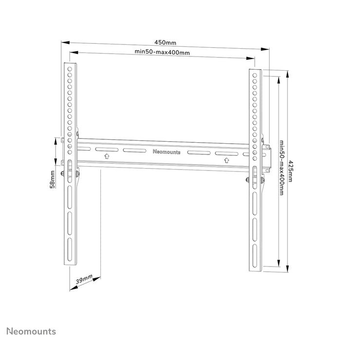 Neomounts WL30-350BL14 soporte plano de pared para pantallas de 32-65 pulgadas - Negro