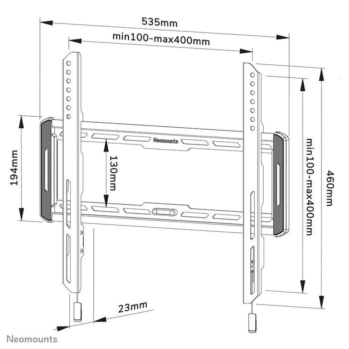 Neomounts WL30-550BL14 soporte plano de pared para pantallas de 32-65 pulgadas - Negro