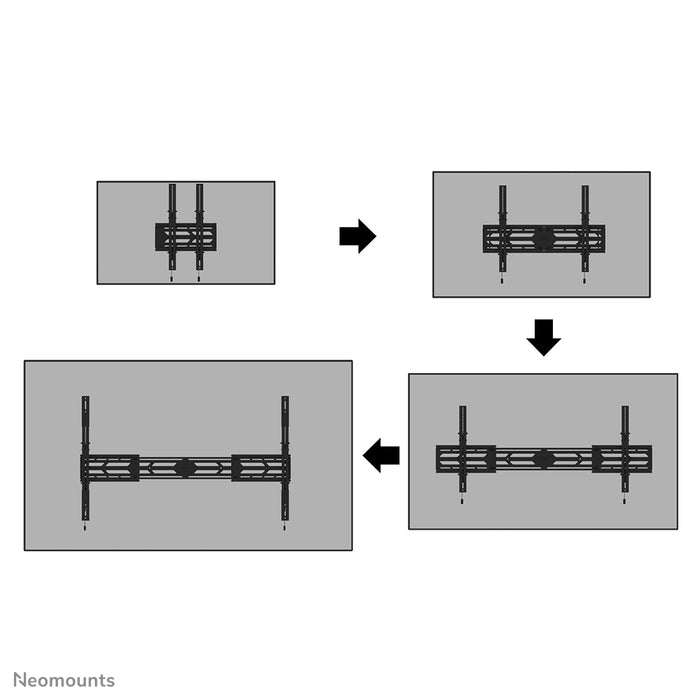 Neomounts WL35S-950BL19 soporte de pared inclinable para pantallas de 55-110 pulgadas - Negro