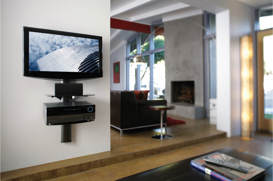 Soporte de pared para audio y video con 2 placas