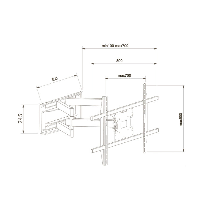 ¡Segunda oportunidad! Soporte de pared fuerte y estable para pantallas de hasta 75", máximo 80 kilos y VESA 800x400