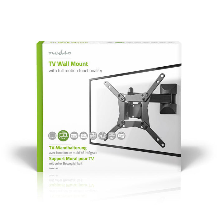 Soporte de pared para televisor de movimiento completo | 10 - 32" | Máx. 30 kg |