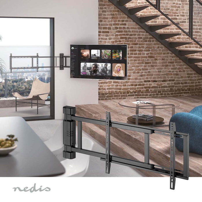 Soporte de pared eléctrico para TV de 32-75" | Máx. 40 kg | Ángulo de giro de 90° | Mando a distancia