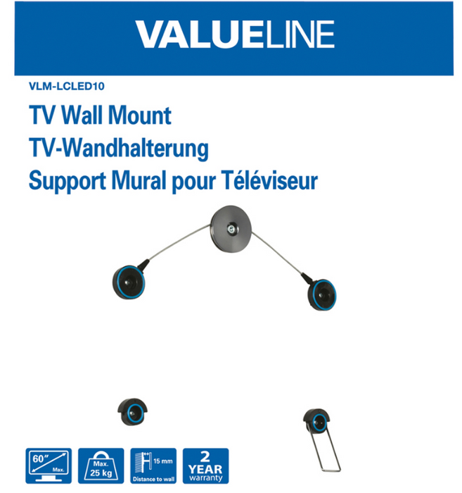 Soporte de pared para televisor ultra plano de segunda mano para pantallas de 42" a 60"