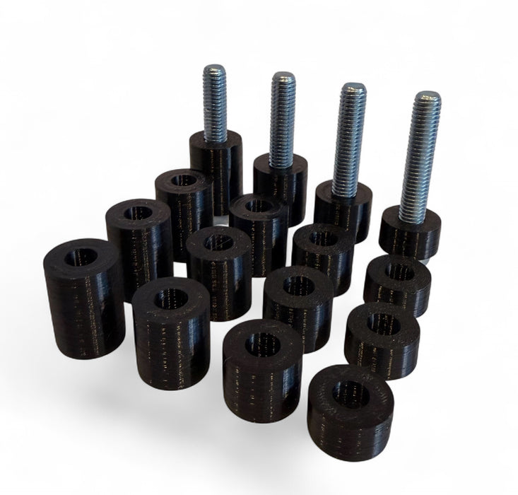 Wolff Mount Spacer-set – Afstandshouders voor TV-beugel M8 – Complete Set met Schroeven 10–25 mm busjes