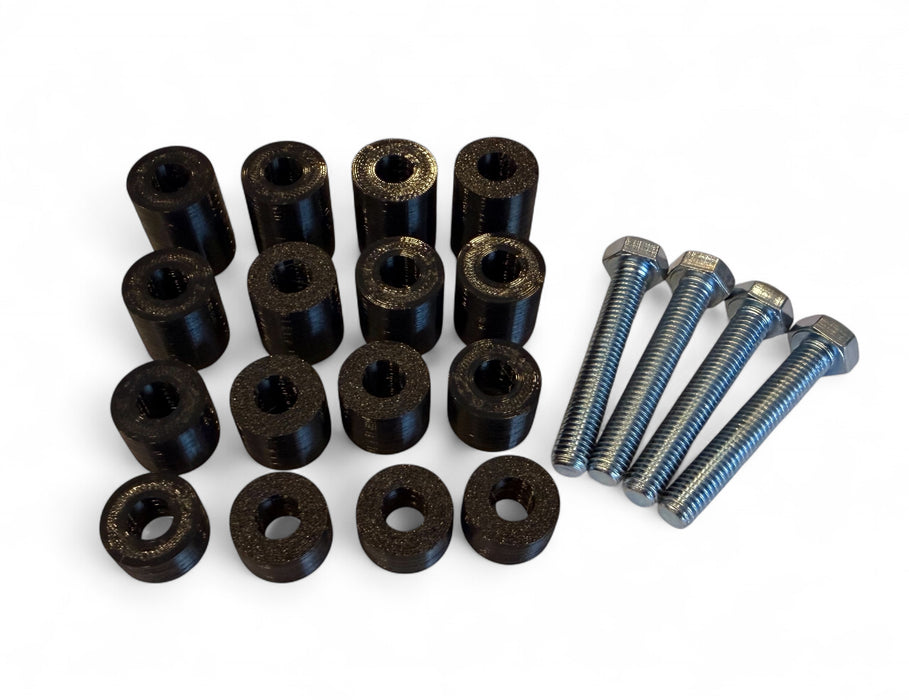Wolff Mount Spacer-set – Afstandshouders voor TV-beugel M8 – Complete Set met Schroeven 10–25 mm busjes