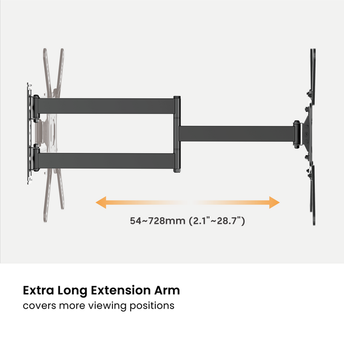 Wolff Mount Lange TV beugel voor Philips 32-65 inch (73 cm uit de muur) |Universeel |VESA 400x400