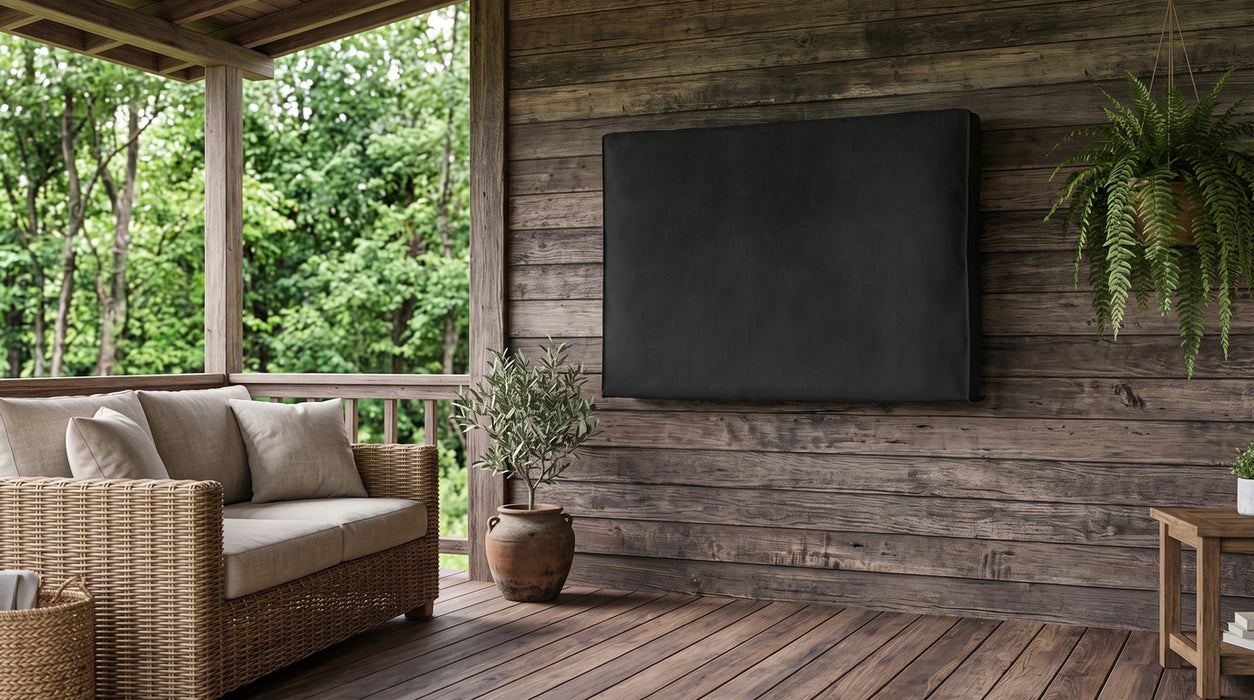 Soportes para TV Ofertas TOP 6: Funda Protectora para TV Exterior | 30" - 32" | Tela Oxford de Excelente Calidad | Compartimento Separado para Mando a Distancia | Negro
