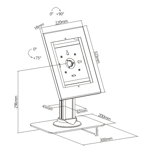 Wolff Mount TVB-138 – Tabletstandaard met antidiefstal