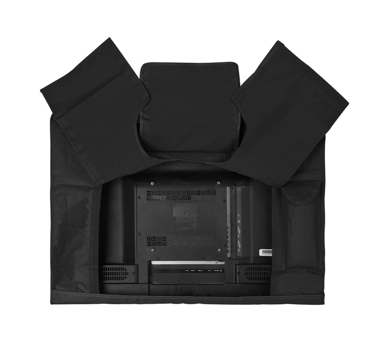 TV-Beschermhoes voor Buiten | 55" - 58" | Uitstekende Kwaliteit Oxford-Doek | Zwart