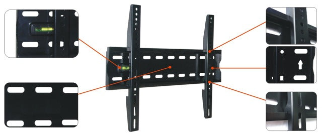Soporte de pared plano de segunda mano para pantallas de hasta 42" Solo 2,5 cm [VESA 300x400mm]