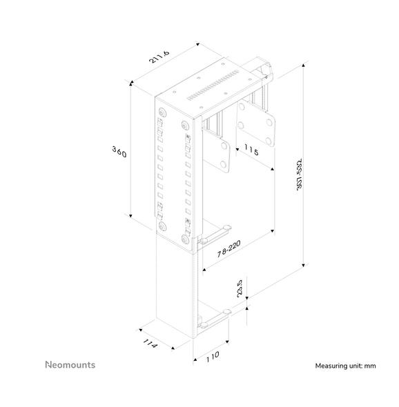 Soporte para computadora Neomounts CPU-D100 negro