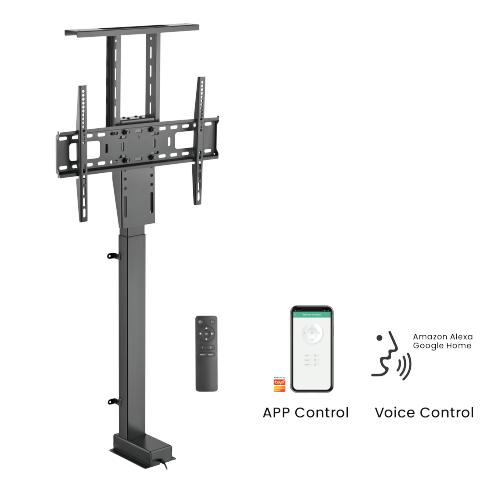 Elevador eléctrico Wolff Mount para TV vertical hasta 80 pulgadas y 60 kilos con aplicación y mando a distancia 106 cm