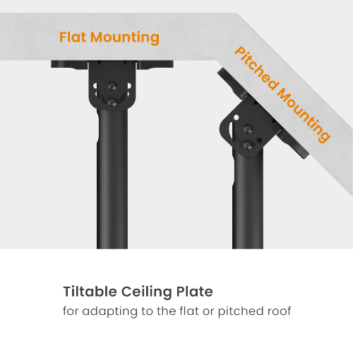 Wolff Mount Soporte de techo universal para TV – de 32 a 55 pulgadas – Giratorio e inclinable – También para techos inclinados